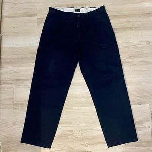J.Crew Pleated Relaxed Navy Chino